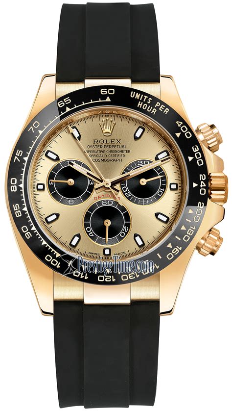 rolex cosmograph daytona yellow gold 116518ln champagne and black oysterflex|116518ln price.